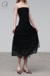 marc le bihan strapless dress 21924 black (21925 )